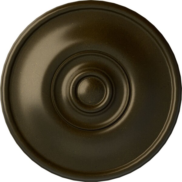 Ekena Millwork Jefferson Ceiling Medallion (Fits Canopies up to 2 7/8"), Hand-Painted Green Gold, 11 3/4"OD x 3/8"P CM12JEGGS - main